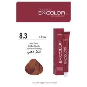 Exicolor 8.3 Altın Sarısı 60 ml Saç Boyası