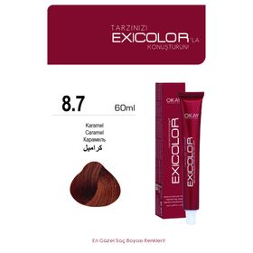 Exicolor 8.7 Karamel 60 ml Saç Boyası