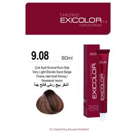 Exicolor 9.08 Çok Açık Kumral Kum Beji 60 ml Saç Boyası