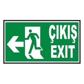 Exit Sol Acil Çıkış Levhası