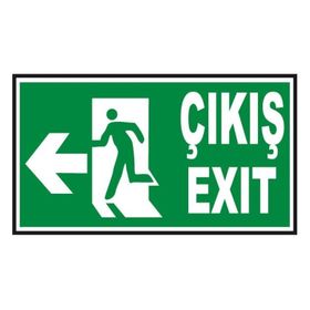 Exit Sol Acil Çıkış Levhası