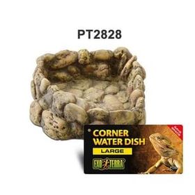 Exo Terra Corner Water Dish Doğal Görünümlü Large Sürüngen Su Kabı