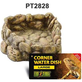 Exo Terra Corner Water Dish Doğal Görünümlü Large Sürüngen Su Kabı