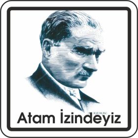 Extra Fix 12x12 cm Pvc Atam İzindeyiz Uyarı Levhası