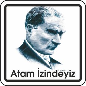 Extra Fix 12x12 cm Pvc Atam İzindeyiz Uyarı Levhası