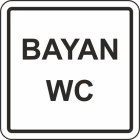 Extra Fix 12x12 cm Pvc Bayan Wc Uyarı Levhası