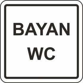 Extra Fix 12x12 cm Pvc Bayan Wc Uyarı Levhası