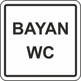 Extra Fix 12x12 cm Pvc Bayan Wc Uyarı Levhası