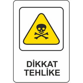 Extra Fix 16x24 cm Pvc Dikkat Tehlike Uyarı Levhası