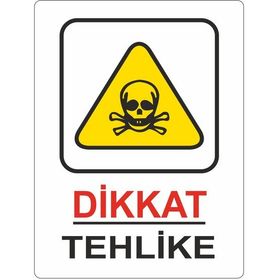 Extra Fix 16x24 cm Pvc Dikkat Tehlike Uyarı Levhası