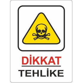Extra Fix 16x24 cm Pvc Dikkat Tehlike Uyarı Levhası