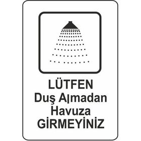 Extra Fix 16x24 cm Pvc Duş Almadan Girme Uyarı Levhası