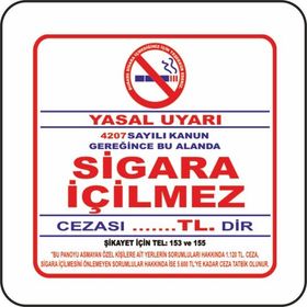 Extra Fix 16x24 cm Pvc Sigara İçilmez Uyarı Levhası