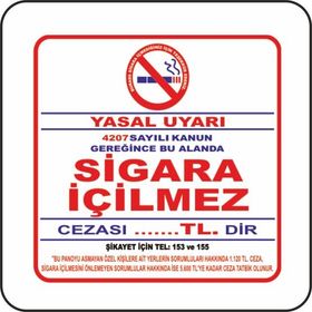 Extra Fix 16x24 cm Pvc Sigara İçilmez Uyarı Levhası