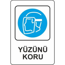 Extra Fix 16x24 cm Pvc Yüzünü Koru Uyarı Levhası