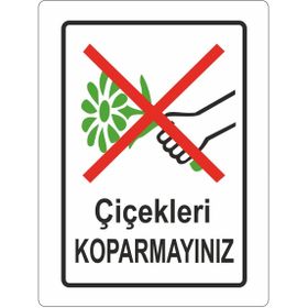 Extra Fix 25x35 cm Pvc Çiçekleri Koparmayın Levhası