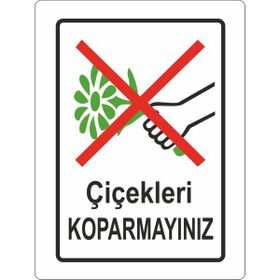 Extra Fix 25x35 cm Pvc Çiçekleri Koparmayın Levhası
