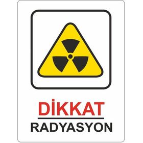 Extra Fix 25x35 cm Pvc Dikkat Radyasyon Uyarı Levhası