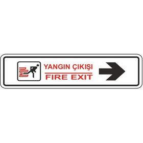 Extra Fix 7x24 cm Pvc Sağ Yangın Çıkışı Levhası