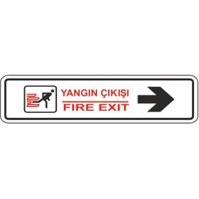 Extra Fix 7x24 cm Pvc Sağ Yangın Çıkışı Levhası