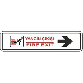 Extra Fix 7x24 cm Pvc Sağ Yangın Çıkışı Levhası