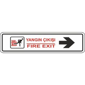 Extra Fix 7x24 cm Pvc Sağ Yangın Çıkışı Levhası