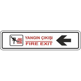 Extra Fix 7x24 cm Pvc Sol Yangın Çıkışı Levhası