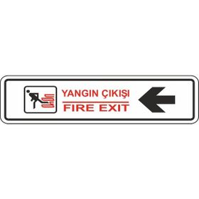 Extra Fix 7x24 cm Pvc Sol Yangın Çıkışı Levhası