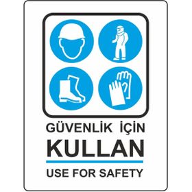 Extra Fix Pvc Güvenlik İçin Kullan Uyarı Levhası