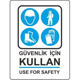 Extra Fix Pvc Güvenlik İçin Kullan Uyarı Levhası