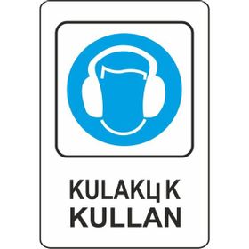 Extra Fix Pvc Kulaklık Kullan Uyarı Levhası