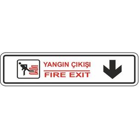 Extra Fix Pvc Yangın Çıkışı Devam Uyarı Levhası