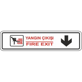 Extra Fix Pvc Yangın Çıkışı Devam Uyarı Levhası