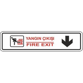 Extra Fix Pvc Yangın Çıkışı Devam Uyarı Levhası