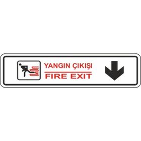 Extra Fix Pvc Yangın Çıkışı Devam Uyarı Levhası
