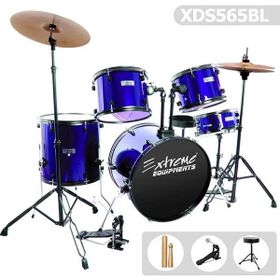 Extreme XDS565BL Mavi Bateri Davul Seti