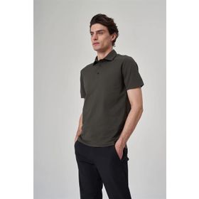 Exuma 1412034 Haki Polo Yaka Erkek T-shirt