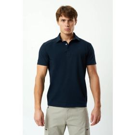 Exuma 1412034 Lacivert Polo Yaka Erkek T-shirt