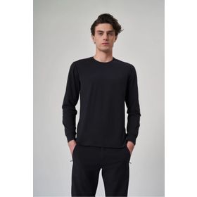 Exuma 1512129 Siyah Uzun Kollu Erkek T-shirt