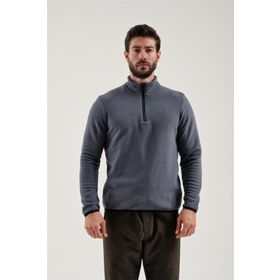Exuma 2212001 Füme Yarım Fermuarlı Erkek Polar