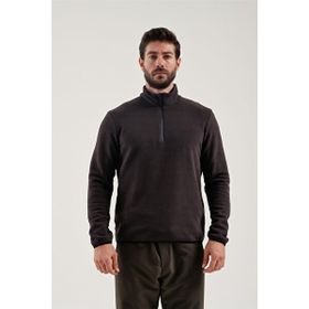 Exuma 2212001 Kahve Yarım Fermuarlı Erkek Polar