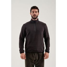 Exuma 2212001 Kahve Yarım Fermuarlı Erkek Polar
