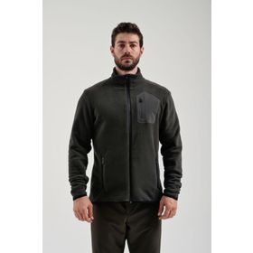 Exuma 2312003 Haki Tam Fermuarlı Erkek Polar