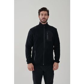 Exuma 2312003 Siyah Tam Fermuarlı Erkek Polar