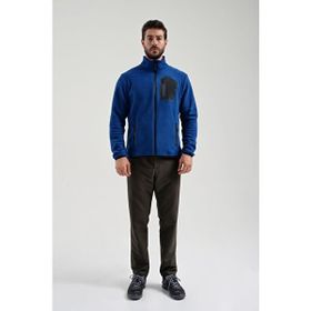 Exuma 2312003 Vişne Royal Blue Tam Fermuarlı Erkek Polar