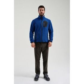 Exuma 2312003 Vişne Royal Blue Tam Fermuarlı Erkek Polar