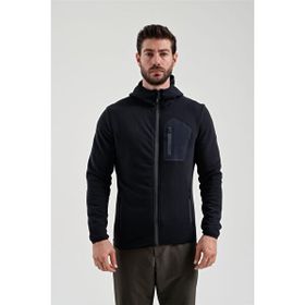 Exuma 2312250 Siyah Tam Fermuarlı Erkek Sweatshirt