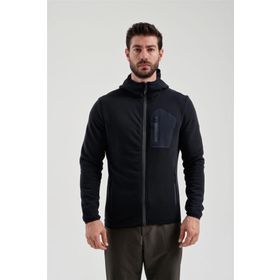 Exuma 2312250 Siyah Tam Fermuarlı Erkek Sweatshirt