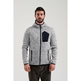 Exuma 2312256 Gri Melanj Tam Fermuarlı Erkek Polar