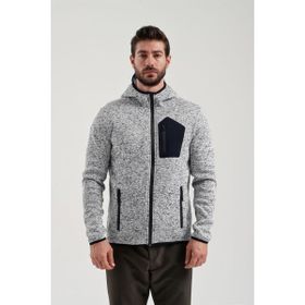 Exuma 2312256 Gri Melanj Tam Fermuarlı Erkek Polar